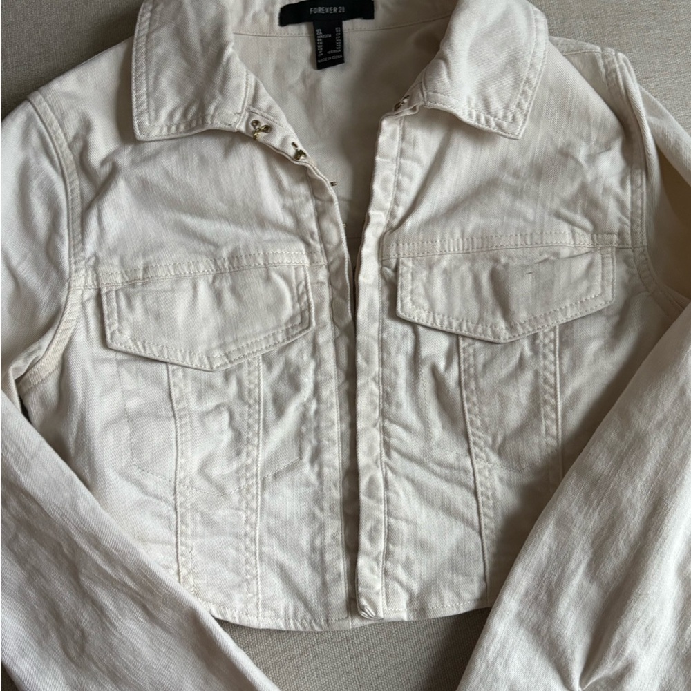 Forever 21 Cream Jean Top